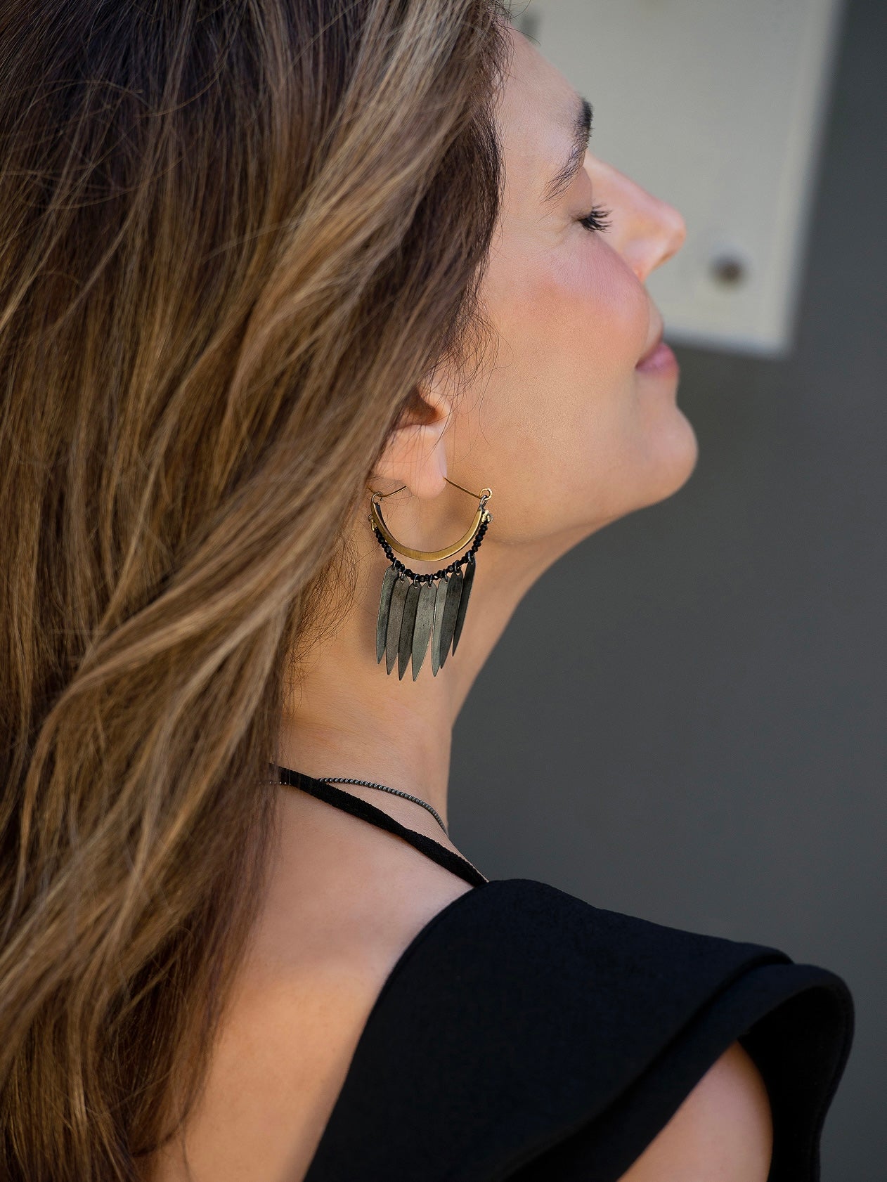 BLACK WINGS EARRINGS