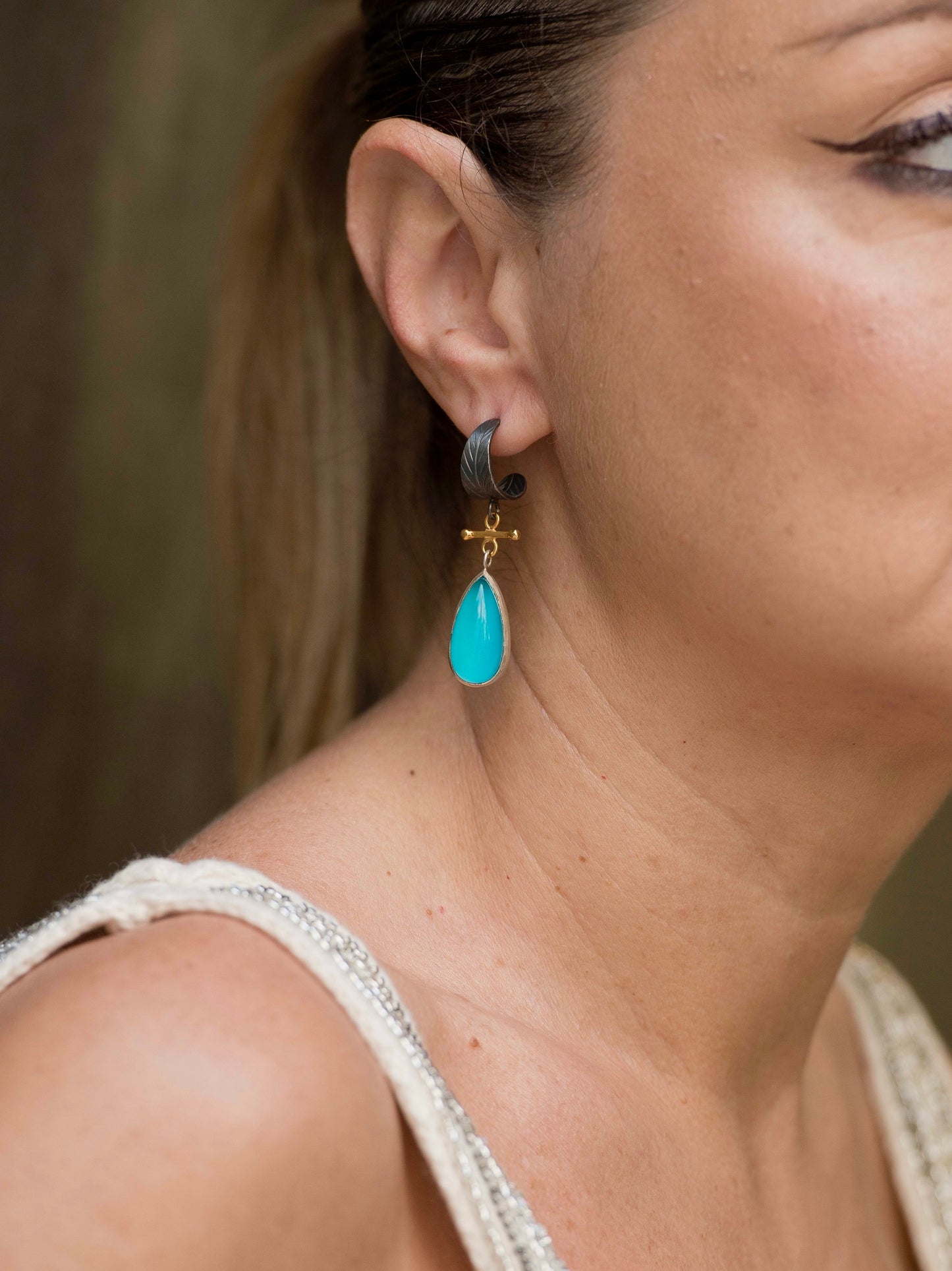QUARTZ - TURQOISE EARRINGS