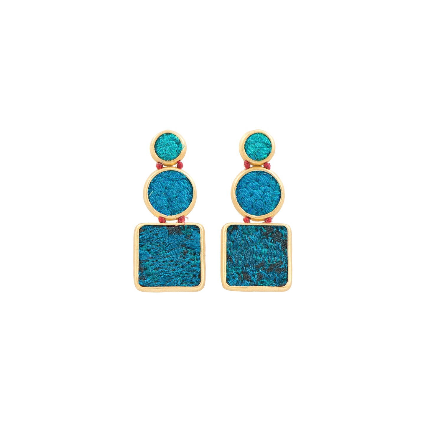 SILK GOLD PLATED SILVER EARRINGS