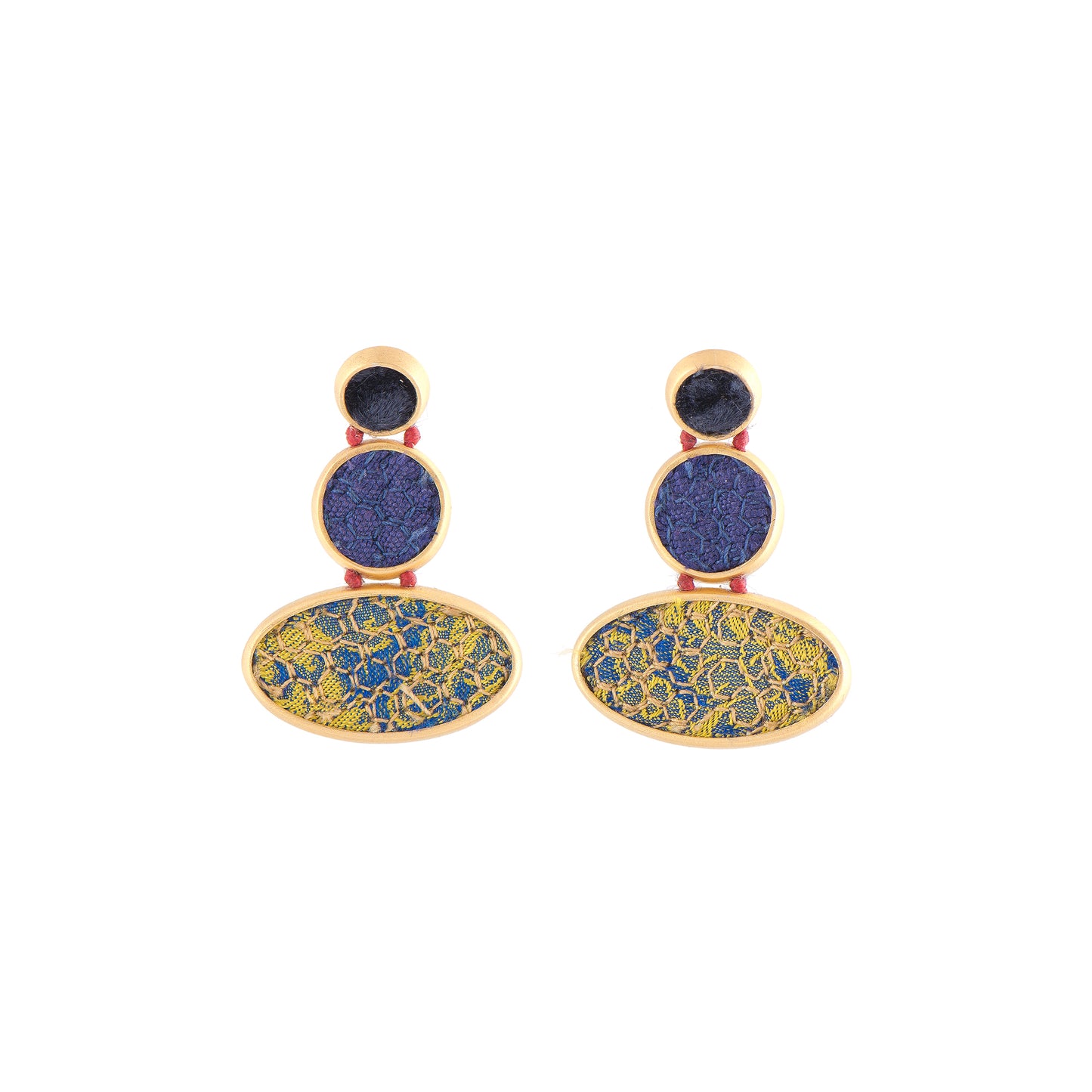 SILK GOLD PLATED SILVER EARRINGS