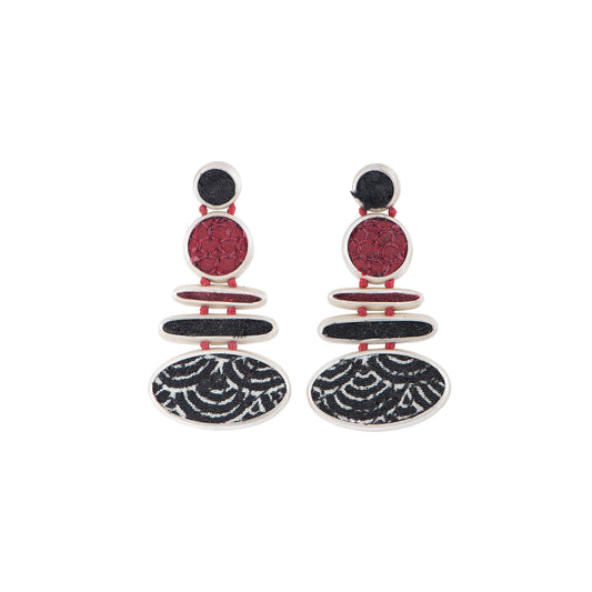 SILK SILVER EARRINGS