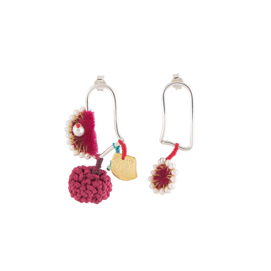 SILVER GOLD PLATED SILVER EARRINGS
