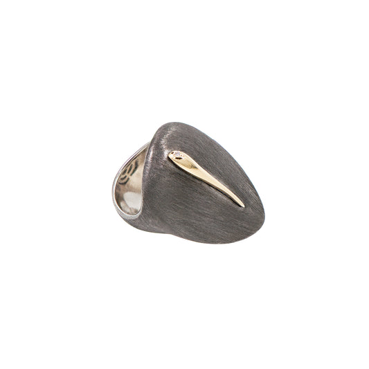 SILVER GOLD RING