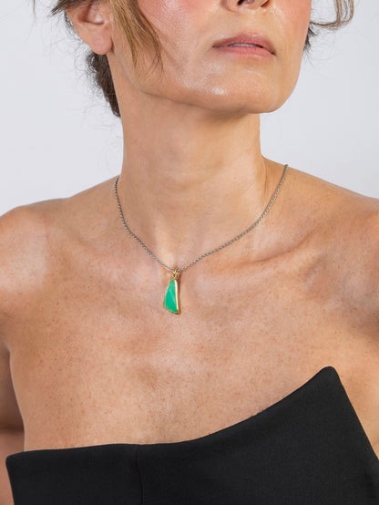 CHRYSOPRASE 10ct PENDANT