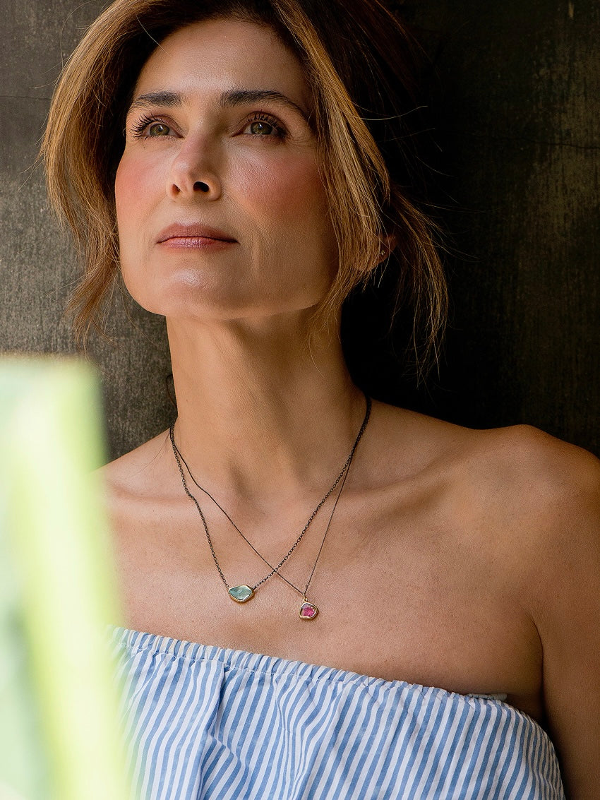AQUA MARINA 5ct NECKLACE