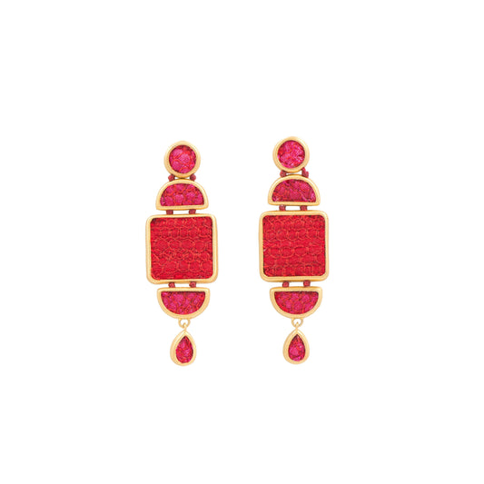 SILK GOLD PLATED SILVER EARRINGS