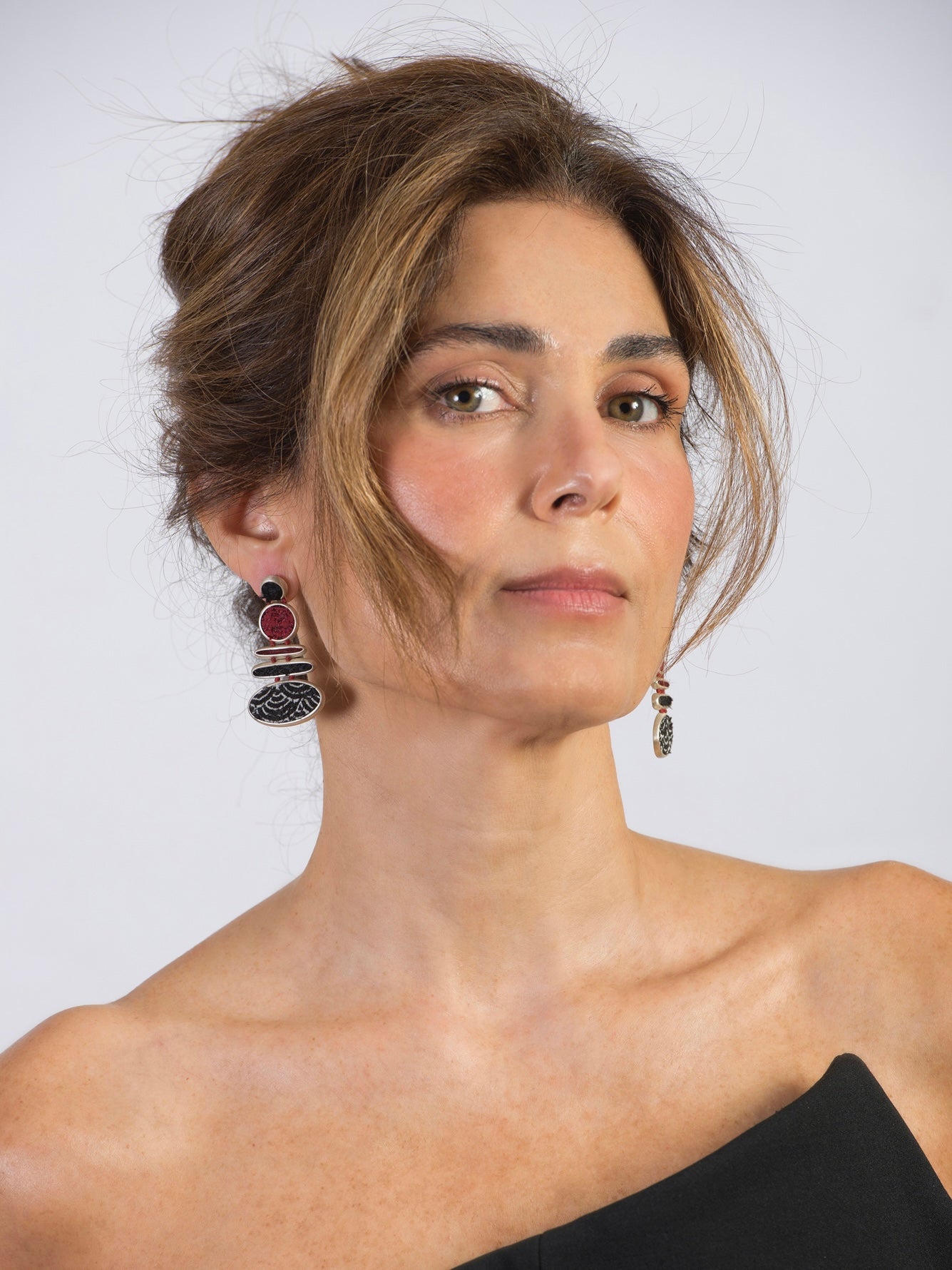 SILK SILVER EARRINGS