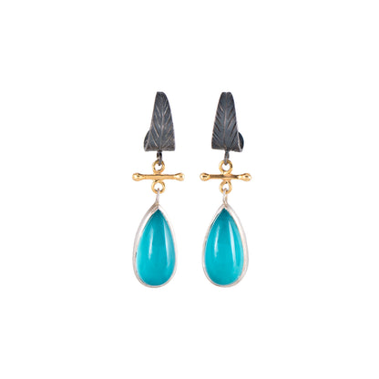 QUARTZ - TURQOISE EARRINGS