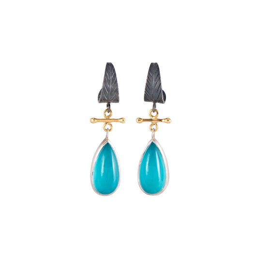 QUARTZ - TURQOISE EARRINGS