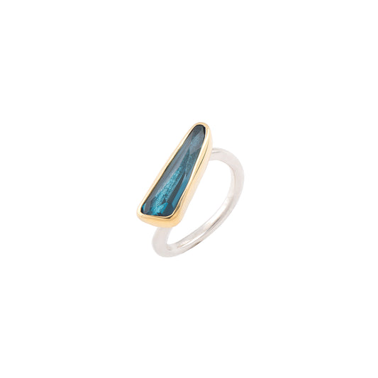 BLUE TOPAZ 6ct RING