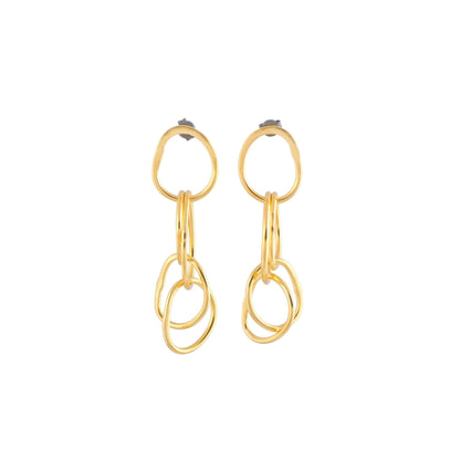 GOLD PLATED  EARRINGS WITH SILVER 925