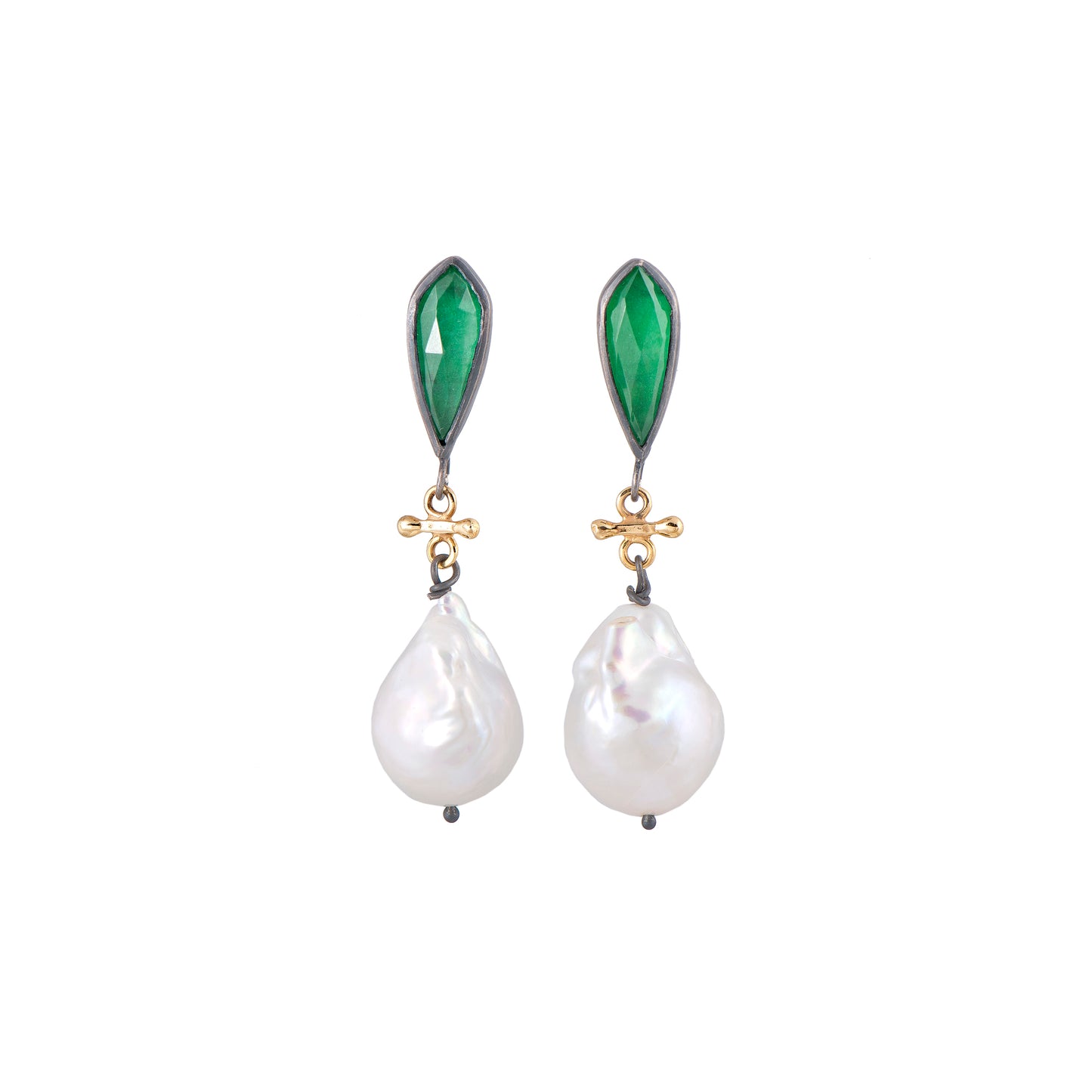 QUARTZ - JADE EARRINGS