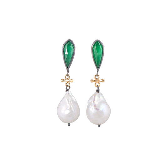 QUARTZ - JADE EARRINGS